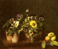 Stillleben mit Stiefmütterchen Blumenmaler Henri Fantin Latour
